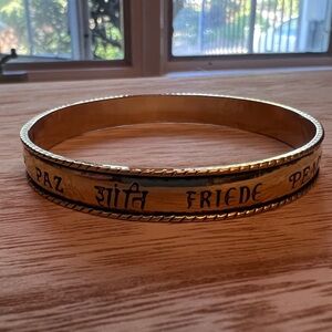 Vintage Let There Be Peace Bangle Bracelet